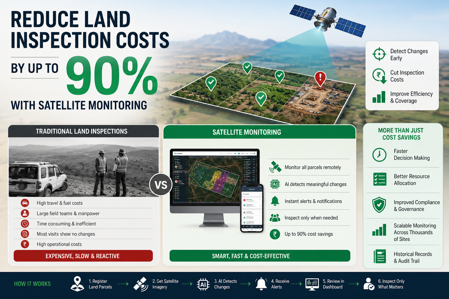 How to Reduce Land Inspection Costs by Up to 90% Using Satellite Monitoring
